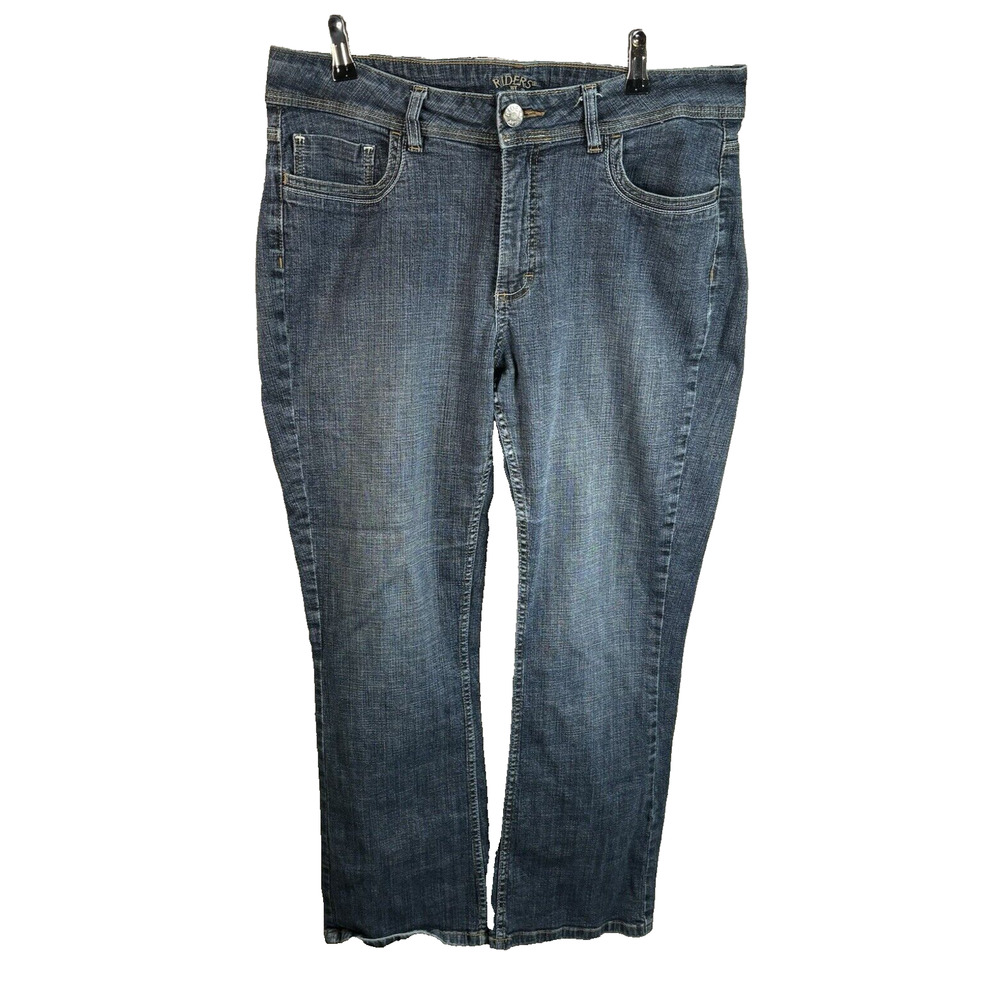 Riders By Lee‎ Jeans Womens size 16 P Blue Cotton Blend Straight ~28" Inseam